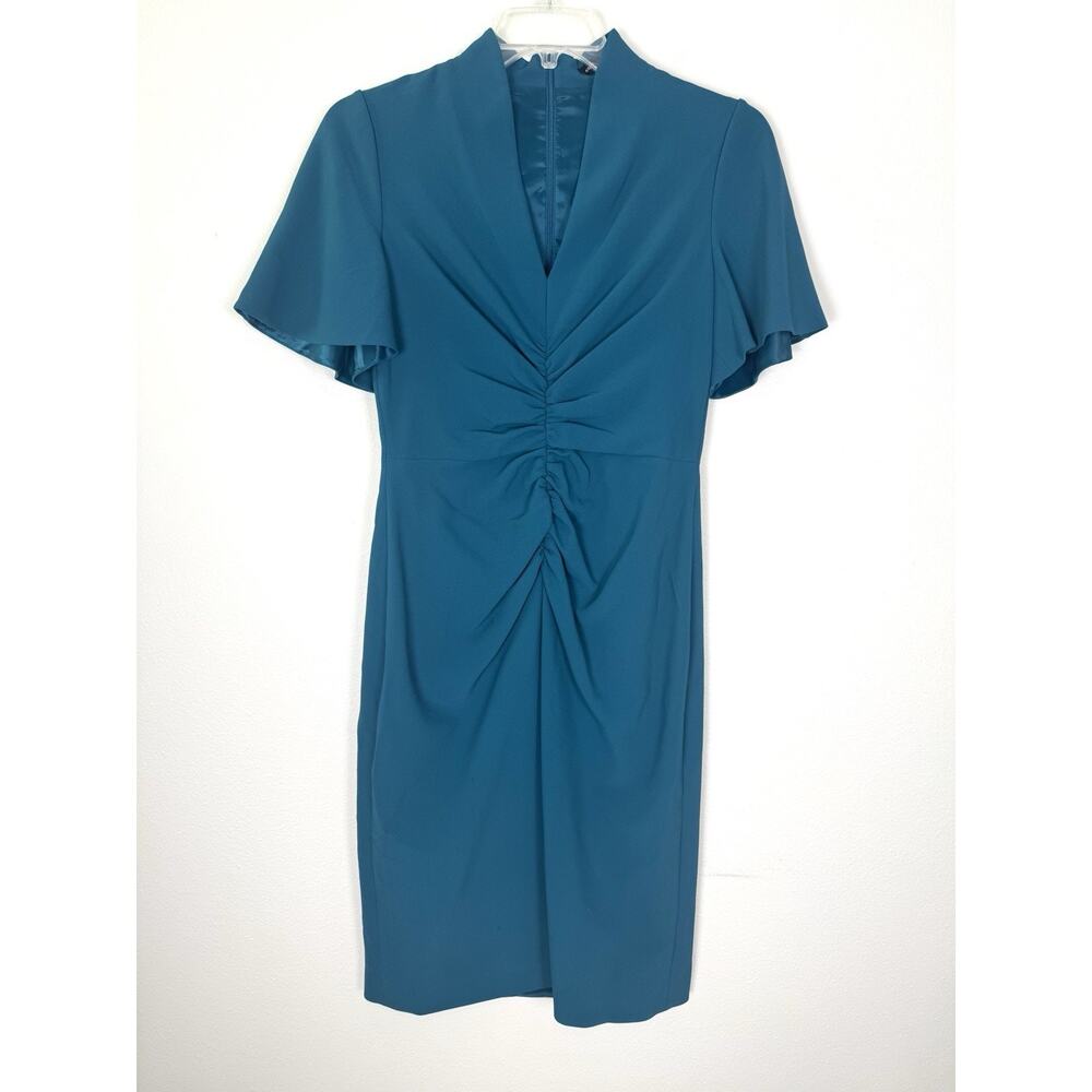Karen Millen Teal Pencil Dress Women’s US 10 UK 14 WornOnTV Days Of Our Lives